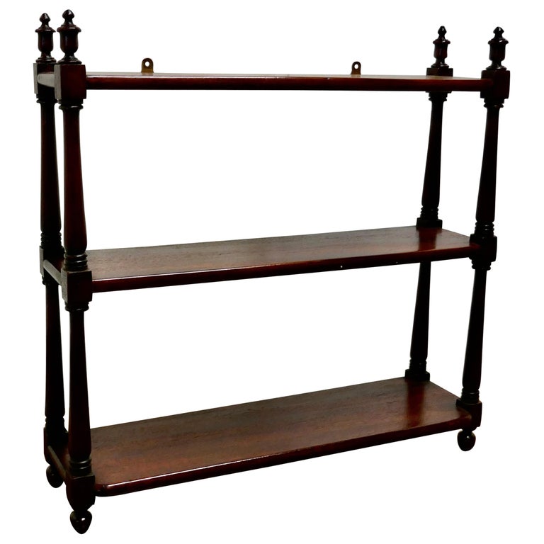 Mahogany Wall Hanging Etagere at 1stDibs