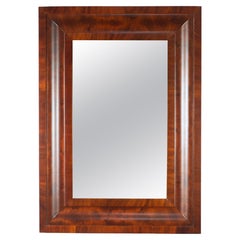 Mahogany Wall Mirror, American Empire Biedermeier Style, Early to Mid 1800s, Res