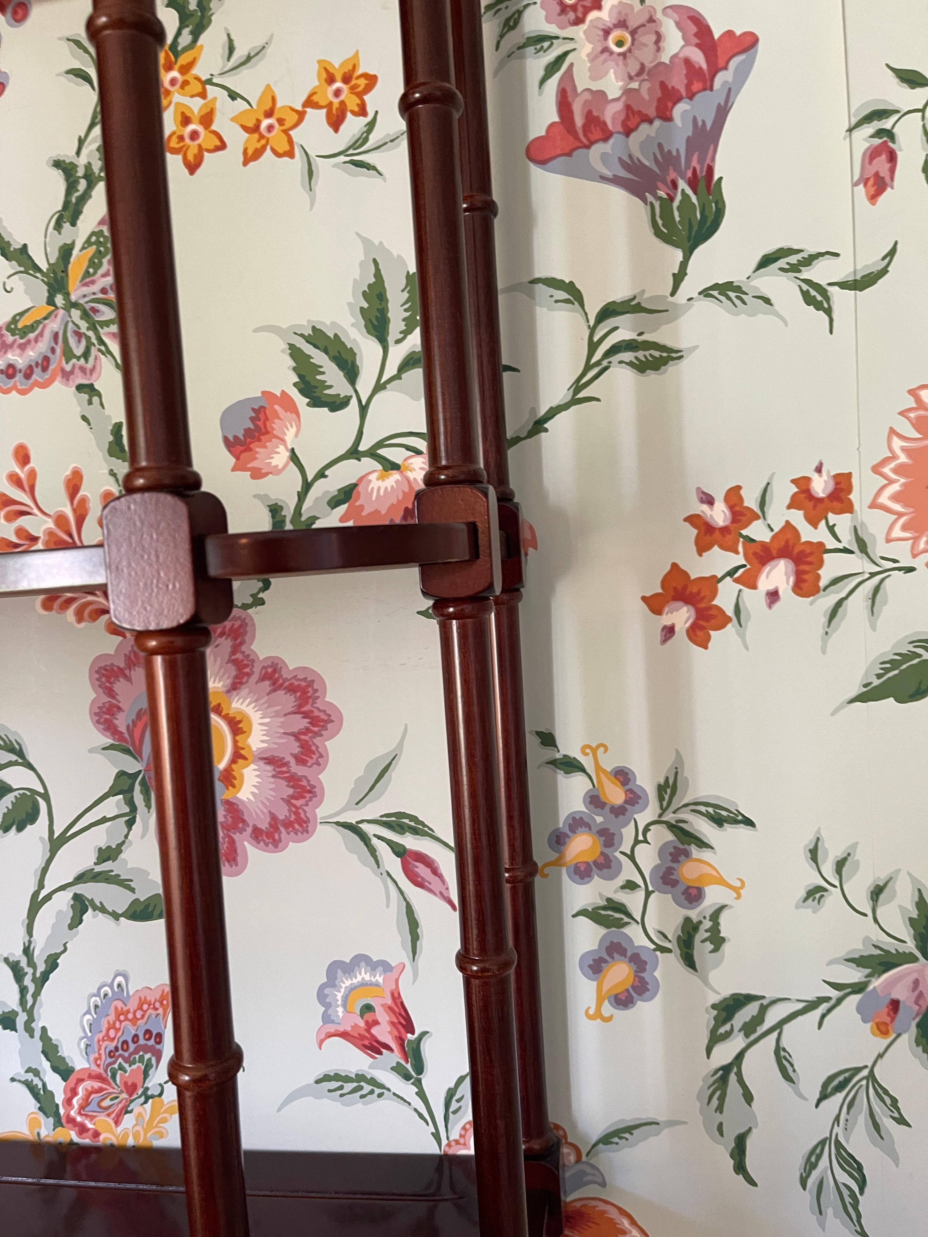 Vintage Mahogany Wall Shelf Display For Sale 2
