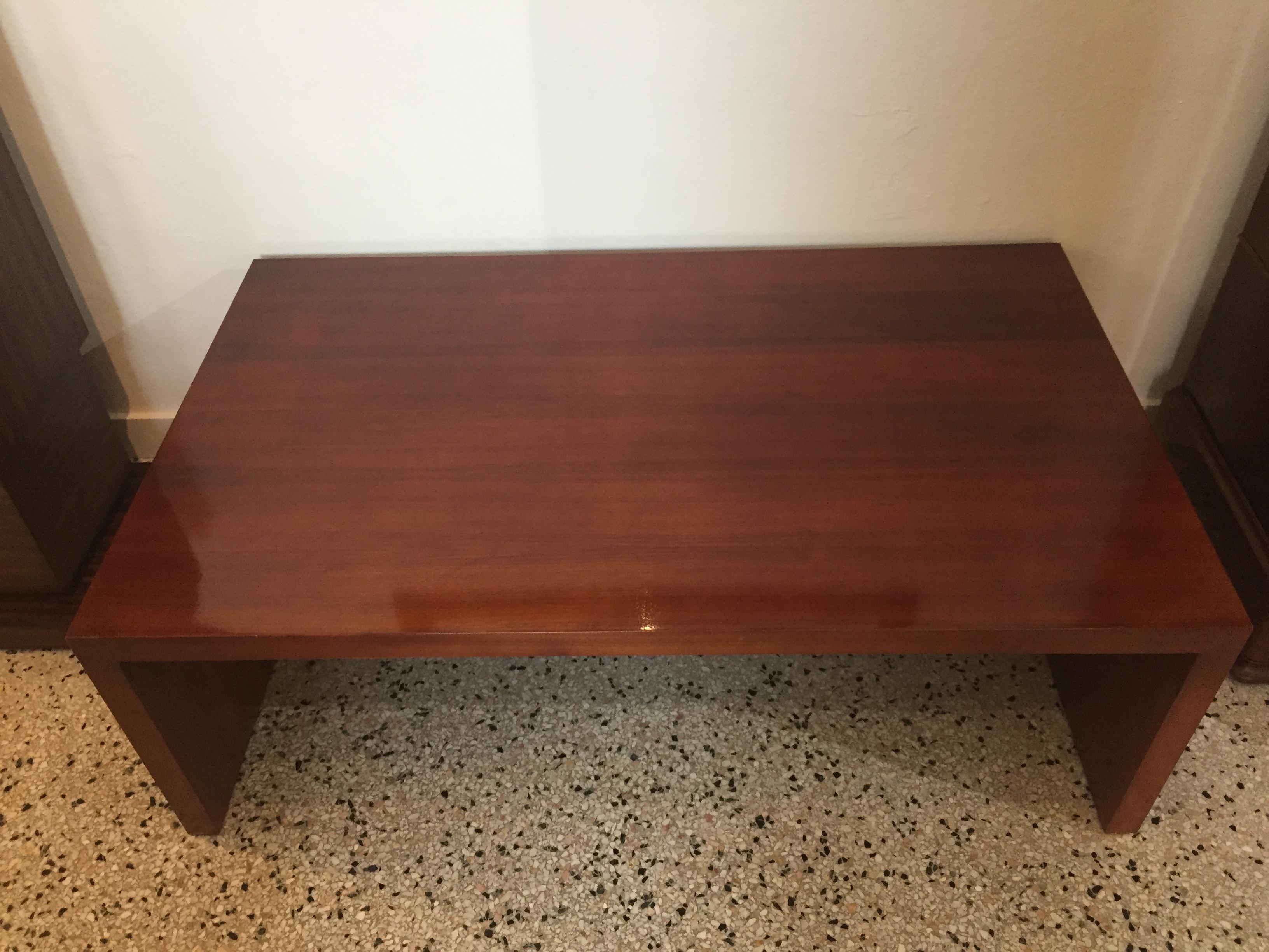 Mahogany Waterfall Cocktail Table In Good Condition In West Palm Beach, FL