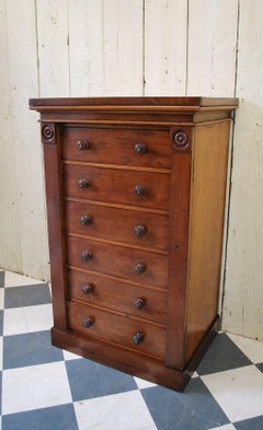 Mahogany Wellington Chest of Drawers or Bank of Drawers