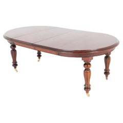 Mesa de comedor de caoba Guillermo IV extensible 8 plazas 1880