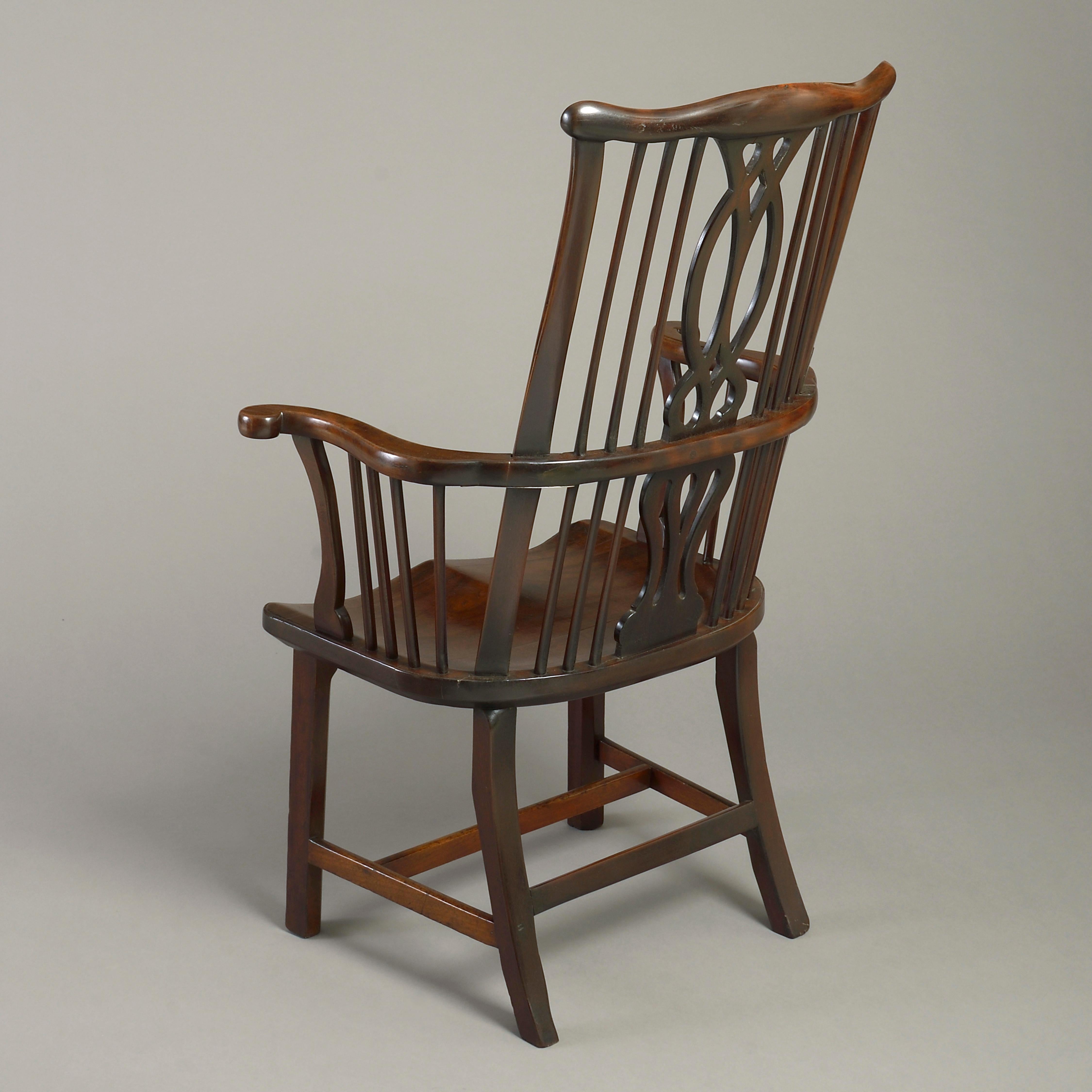 Mahogany Windsor Armchair In Good Condition For Sale In London, GB