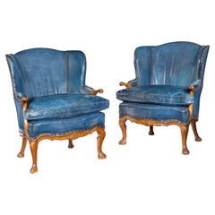 Antique Mahogany Wing Armchairs Attributed to Whytock and Reid Edinburgh, circa 1920