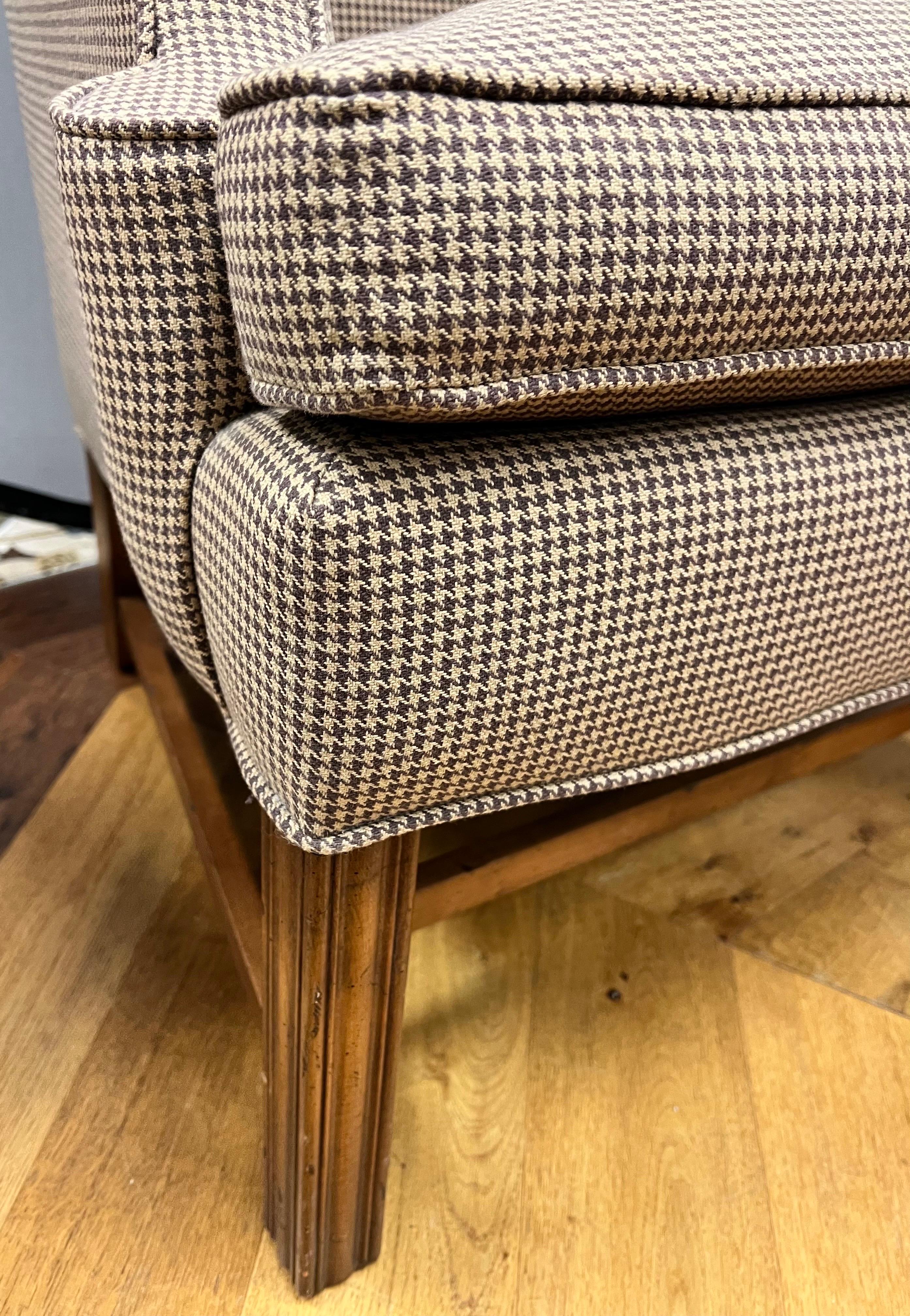 houndstooth wingback chair