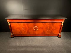 Mahogany with Bronzes and Marble Sideboard, De Coene, Empire Style, 1950s