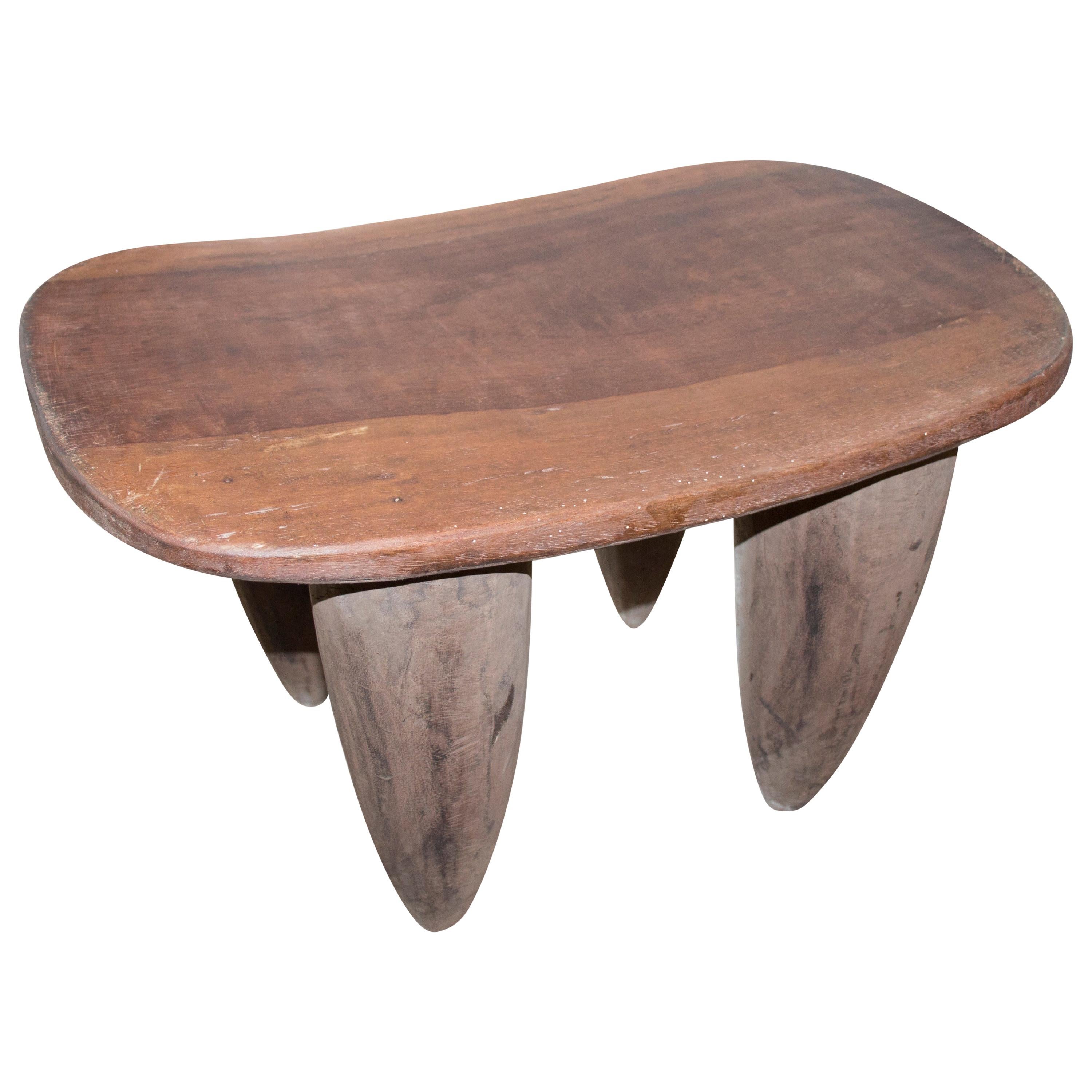 Mahogany Wood African Side Table or Stool
