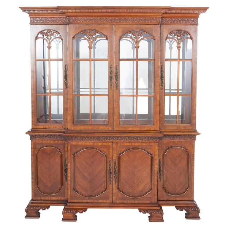 Mahogany Wood China / Hutch For Sale at 1stDibs