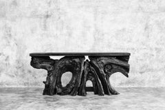 Mahogany wood console