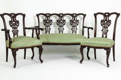 Chippendale Style Three-Piece Salon Suite