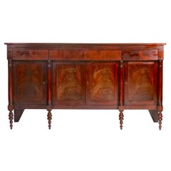 Mahogany Wood Georgian Style Credenza / Buffet / Sideboard 