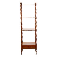 Mahogany Wood Regency Style Four Tiered Display Etagere
