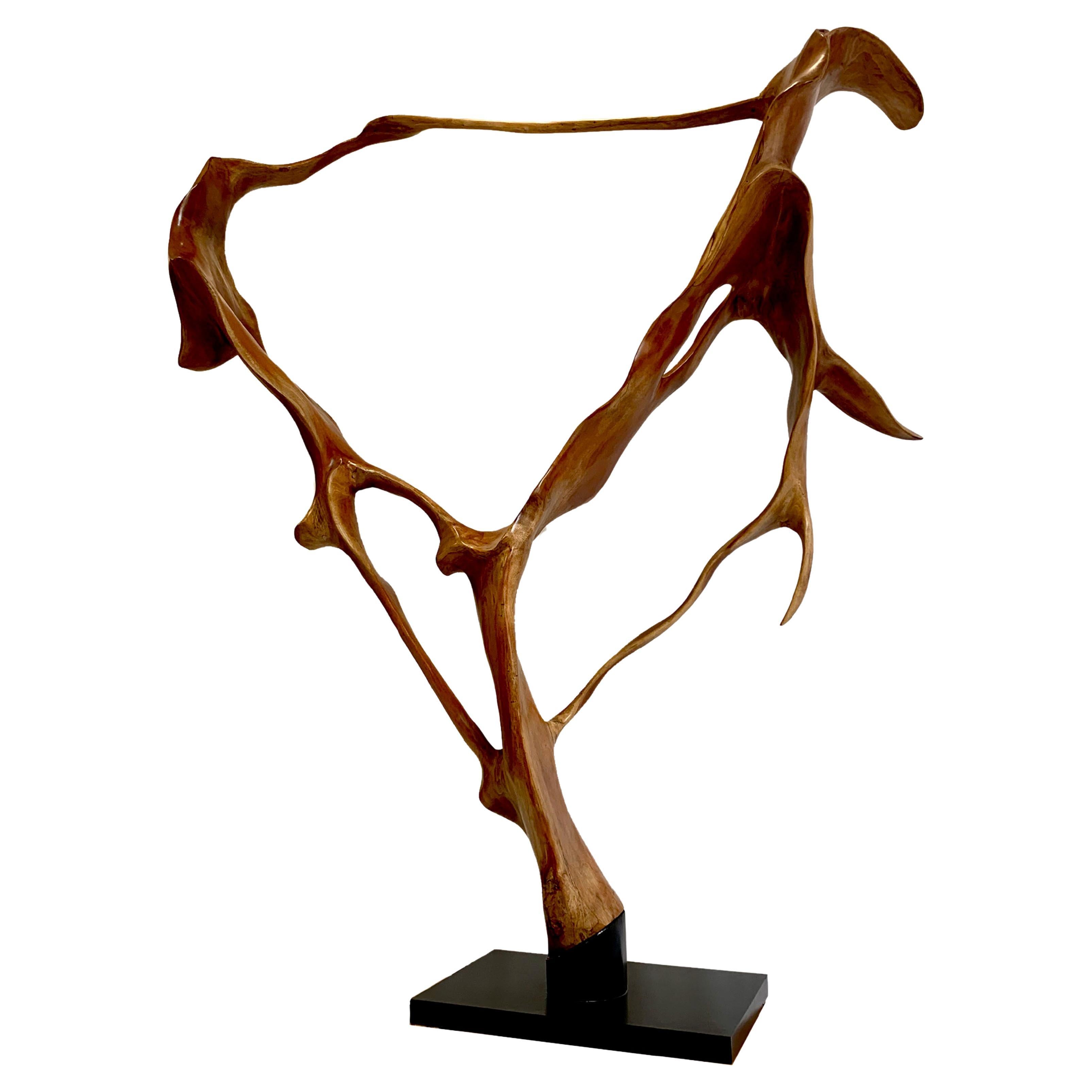 Mahogany Wood Sculpture For Sale at 1stDibs