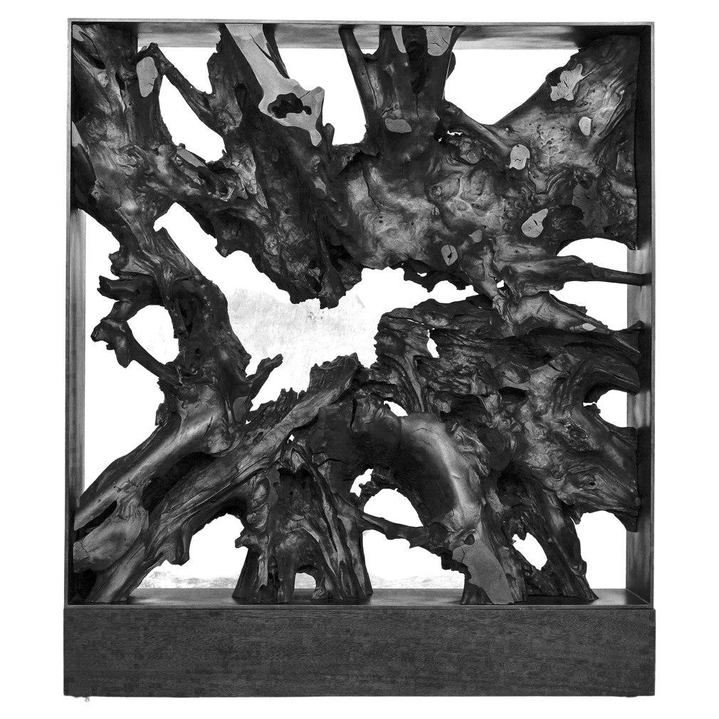 Mahogany wood sculpture - Unique piece - Stamped Jerome Abel Seguin For Sale