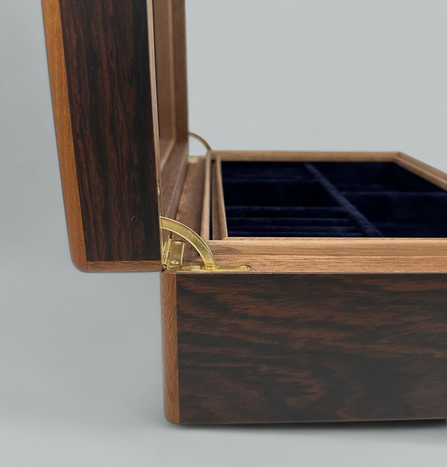 Madera de Caoba Caja Cofre Joyero Vintage Hecho a Mano Manning of Ireland Irlandés Nuevo 4