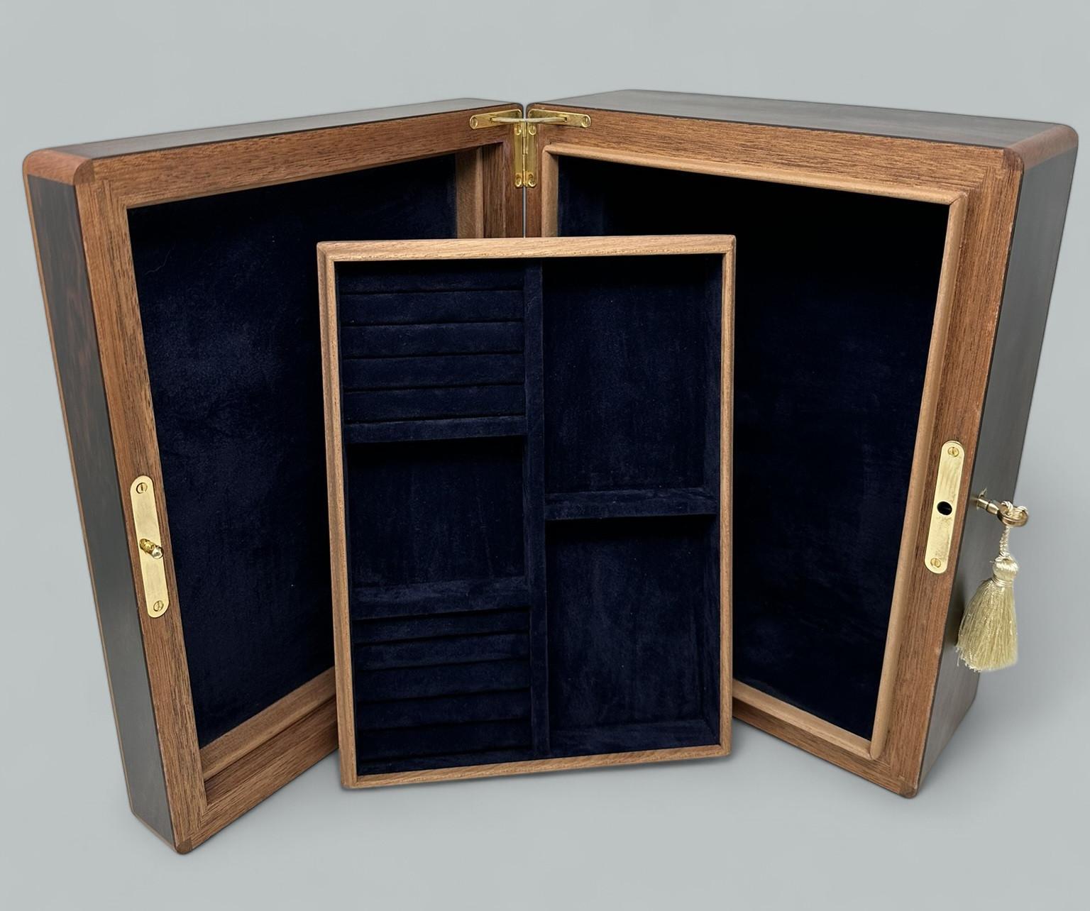 Madera de Caoba Caja Cofre Joyero Vintage Hecho a Mano Manning of Ireland Irlandés Nuevo 5