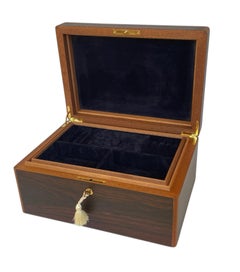 Mahogany Wood Vintage Handmade Jewelry Casket Box Manning of Ireland Irish New