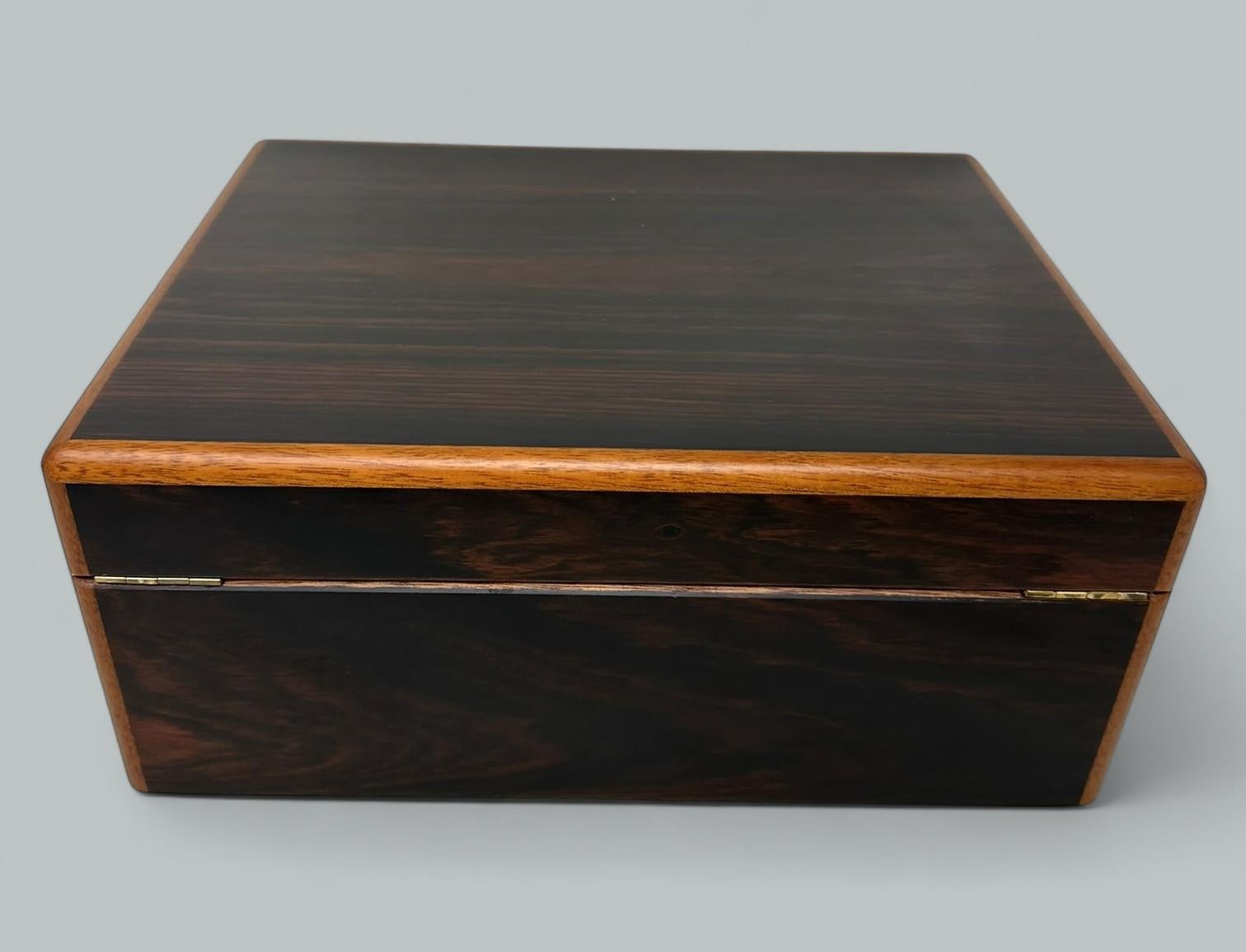 Madera de Caoba Caja Cofre Joyero Vintage Hecho a Mano Manning of Ireland Irlandés Nuevo 2