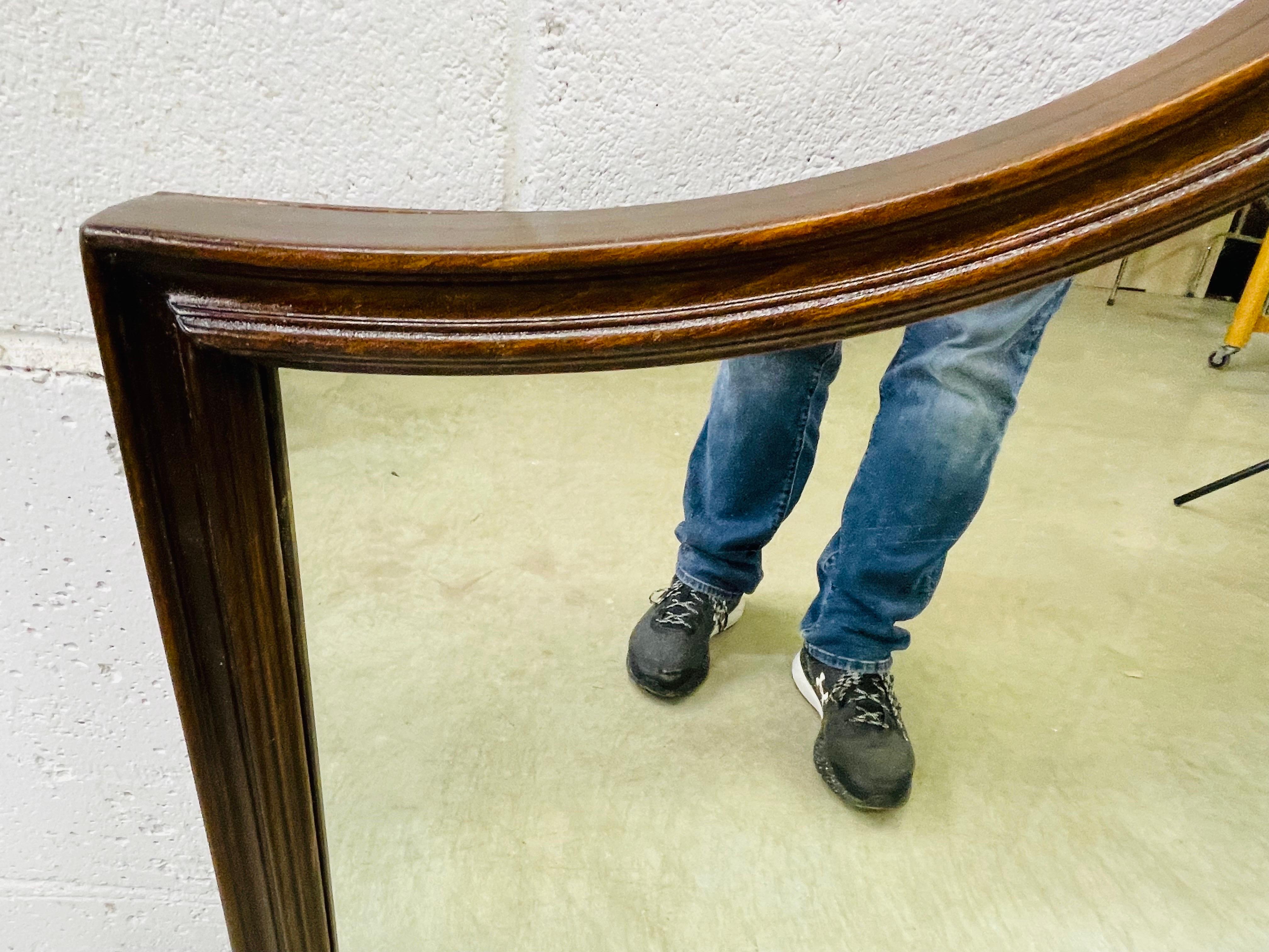 Mahogany Wood Wall Mirror For Sale 2