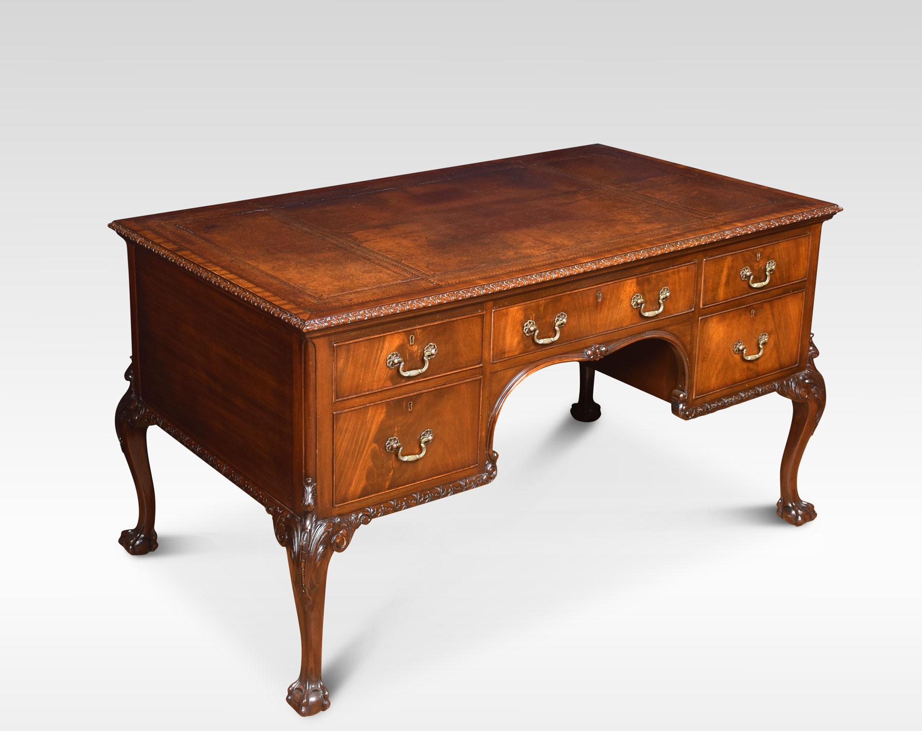 chippendale mahogany desk