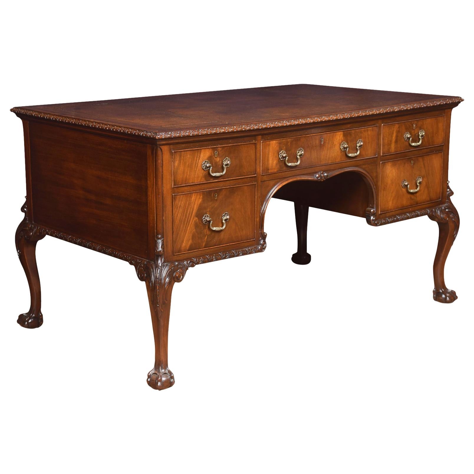 Mahogany Writing Desk of Chippendale Design