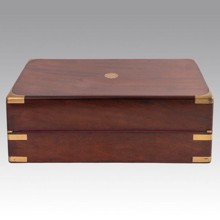 Mahogany Writing Slope from the Mid 19th Century In Good Condition For Sale In Tunbridge Wells, GB
