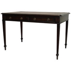 Mahogany Writing Table Desk with Red Leather Top, English, circa 1830
