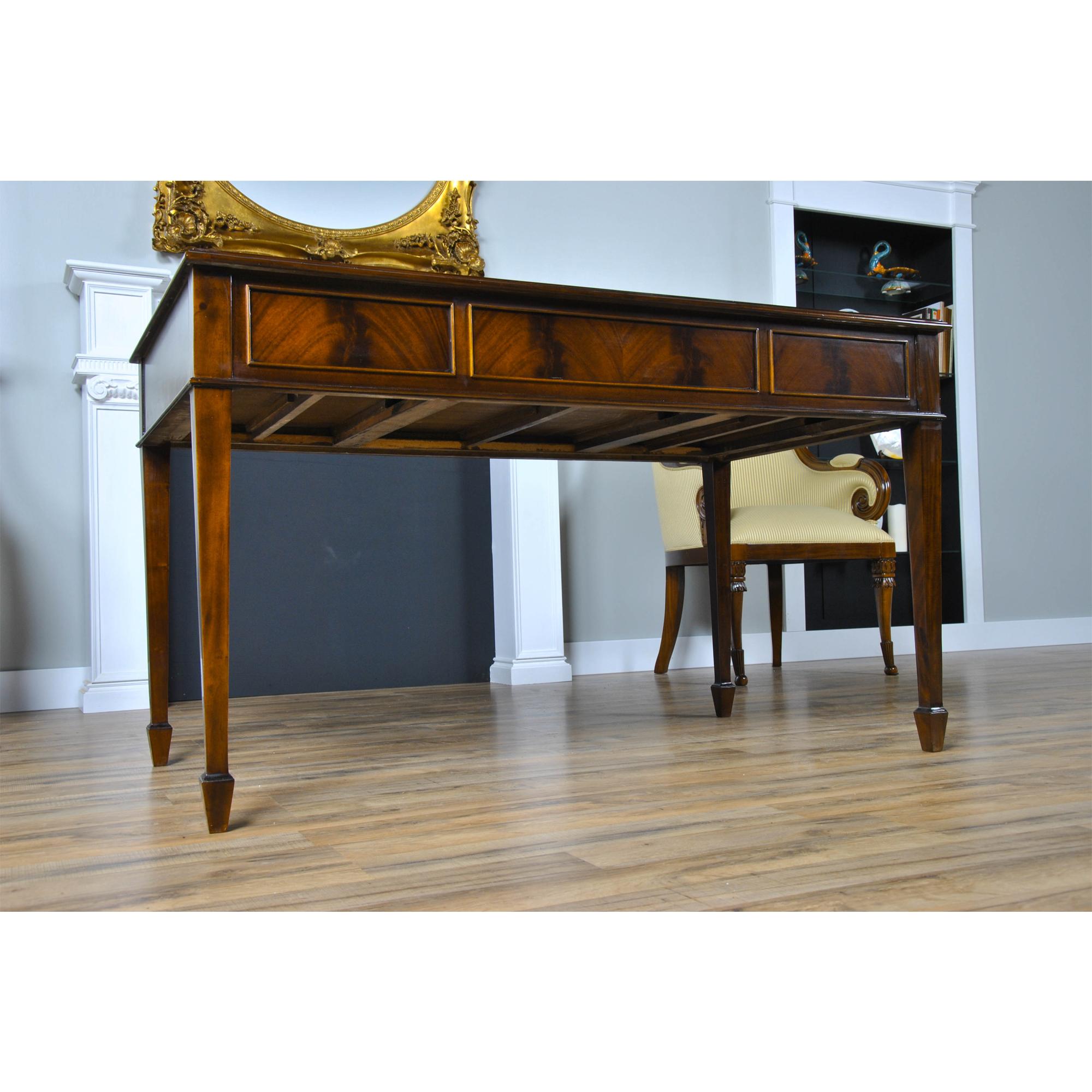 Contemporary Mahogany Writing Table For Sale