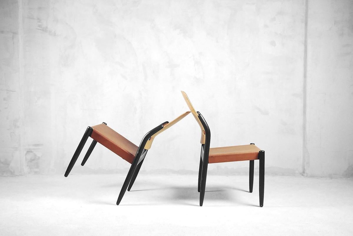 Mahogeny Plywood 805/3B Åkerbloms Chairs by Gunnar Eklöf for Bodafors, 1950s For Sale 7