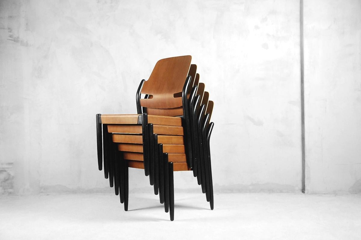 Mahogeny Plywood 805/3B Åkerbloms Chairs by Gunnar Eklöf for Bodafors, 1950s For Sale 8