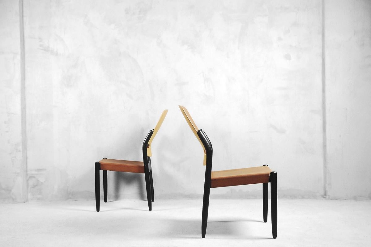 Mahogeny Plywood 805/3B Åkerbloms Chairs by Gunnar Eklöf for Bodafors, 1950s For Sale 1