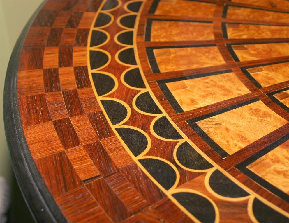 20th Century Mahogony Parquetry Center Tables For Sale