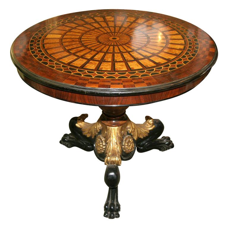 Mahogony Parquetry Center Tables For Sale
