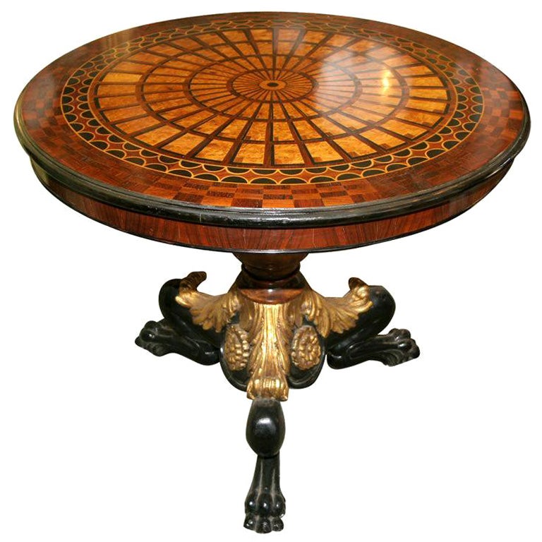 Mahogony Parquetry Center Tables For Sale