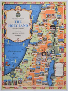 The Holy Land National Savings original vintage poster by Mahoney