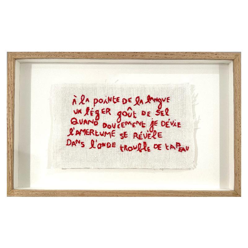 À la pointe - Drapoétiques - Mixed Media Art by Mai Khanh Pham To