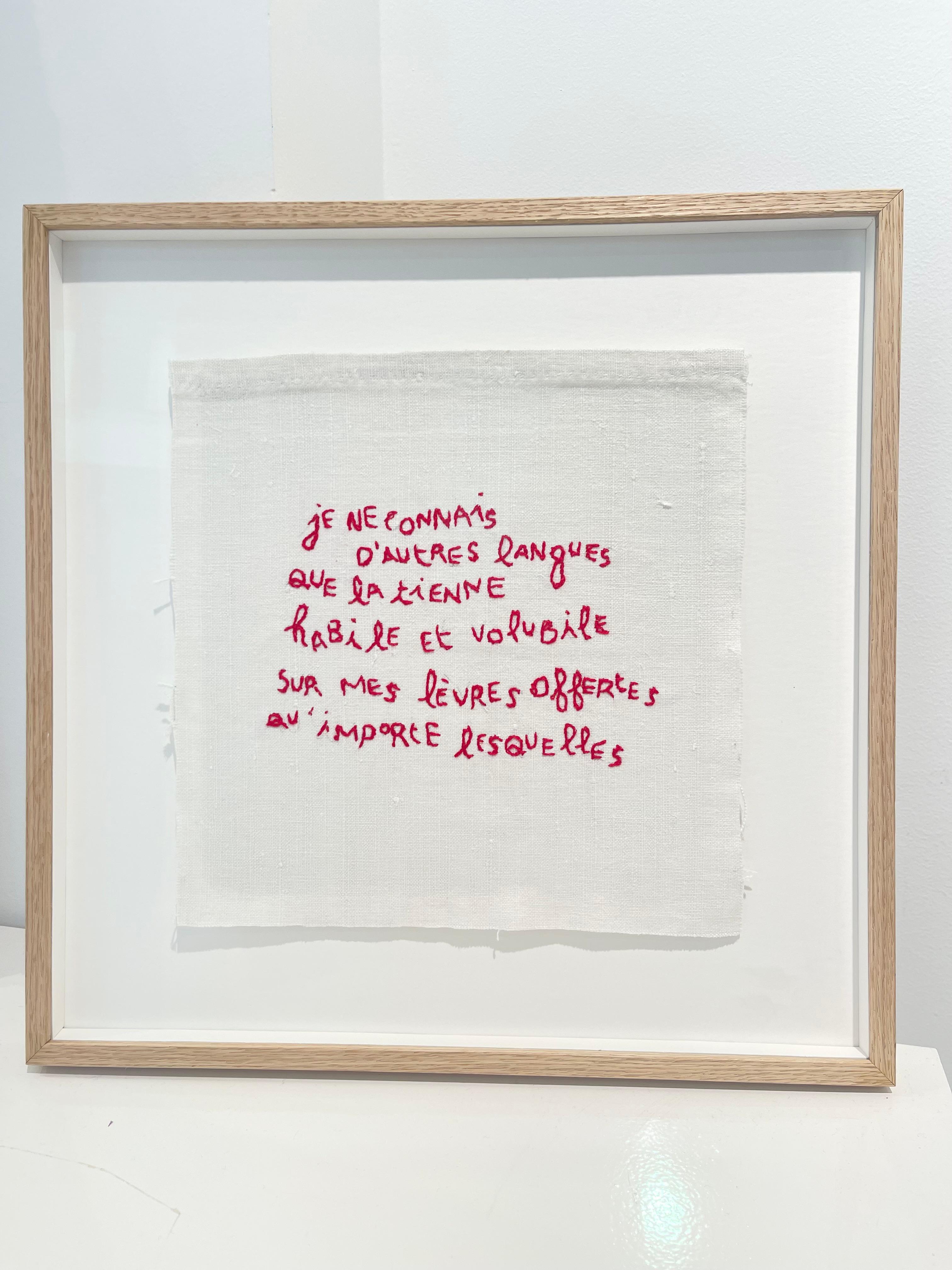 Je ne connais d'autres langues - Drapoétiques - Contemporary Mixed Media Art by Mai Khanh Pham To