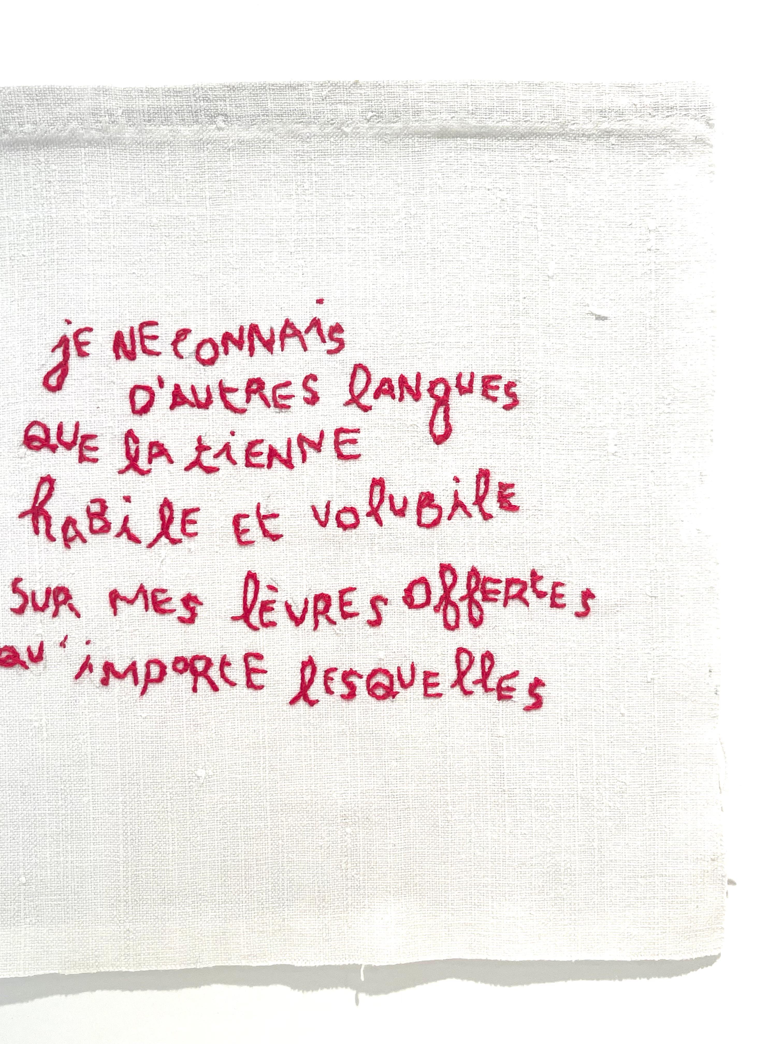 Je ne connais d'autres langues - Drapoétiques For Sale 1
