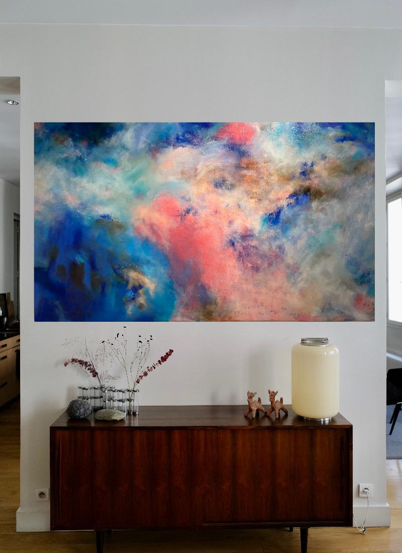 Peau-ésie - Abstract Painting Grigio di Mai Khanh Pham To