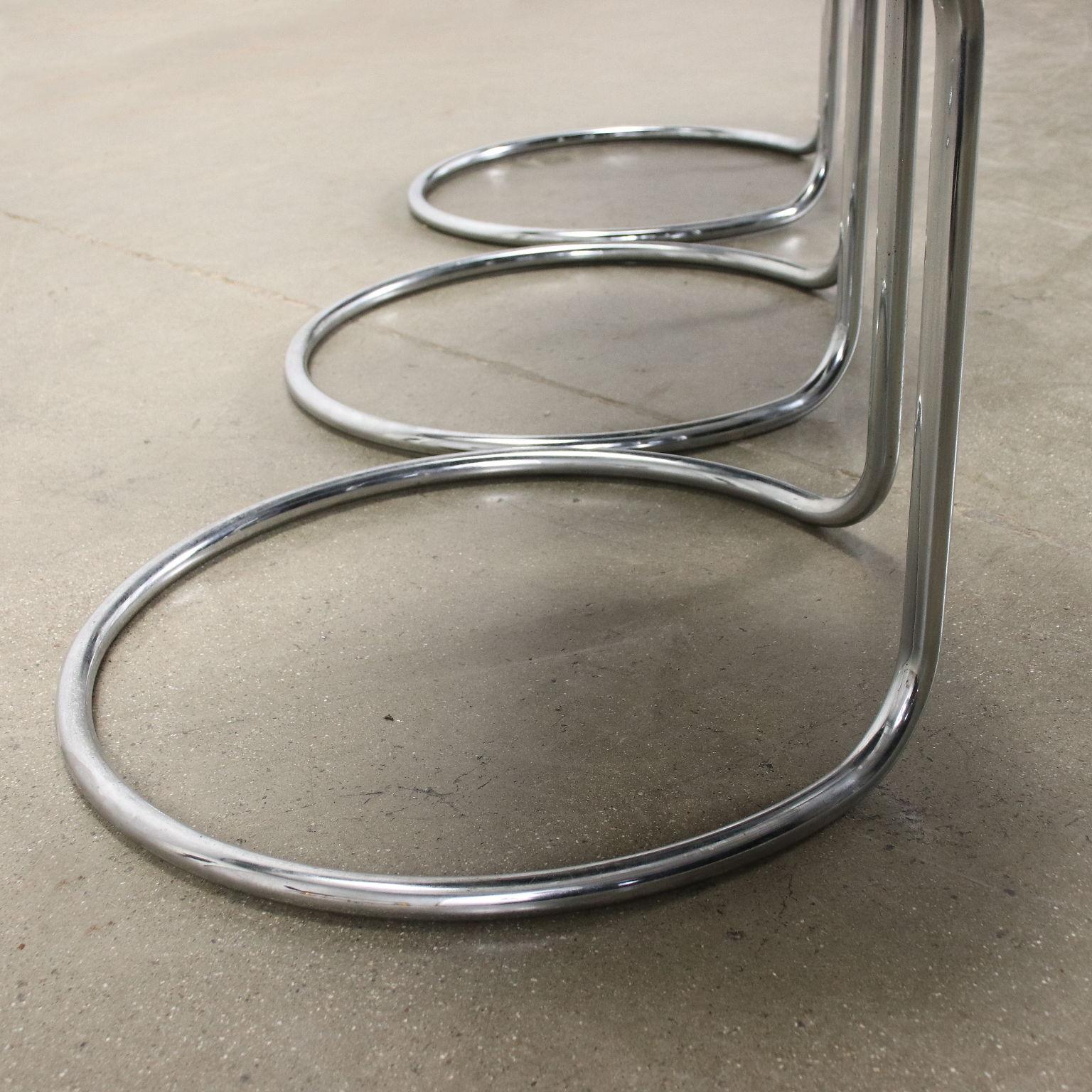 Metal Maia Chairs by Giotto Stoppino for Bernini 1960s