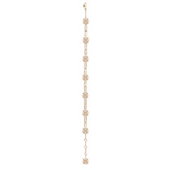Maia Diamond Checker Station Bracelet 18 Karat Yellow Gold