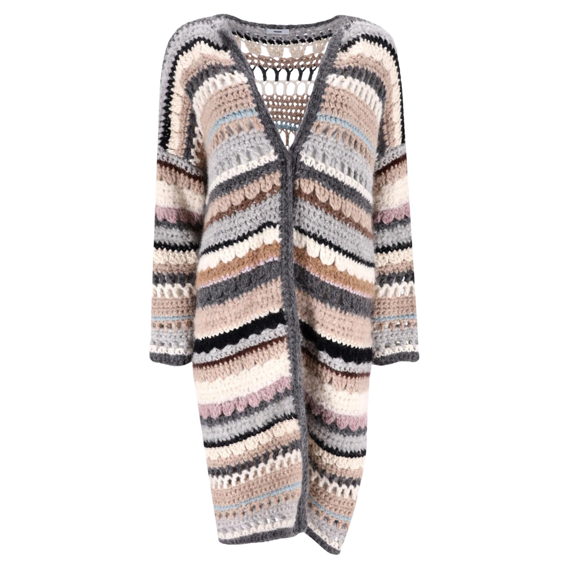 Cardi/Cappotto all'uncinetto in alpaca e lana merino Maiami