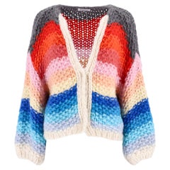 Maiami Cashmere Rainbow Bomber Cardigan