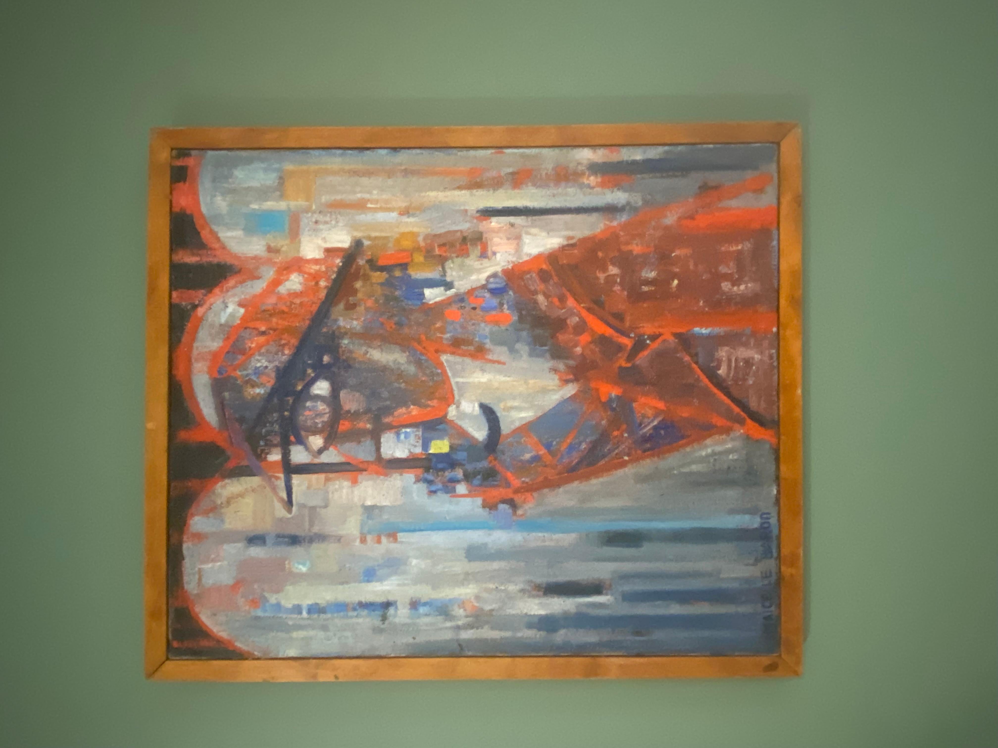 Maïce le Baron (1910-?)
Frau mit Regenschirm 
Öl auf Leinwand 
Unterzeichnet, datiert 1947
Perfekter Zustand 
Ausgestellt bei beaubourg  
60 x 50 cm gerahmt 
55 x 46 nur Leinwand
1200 Euro 