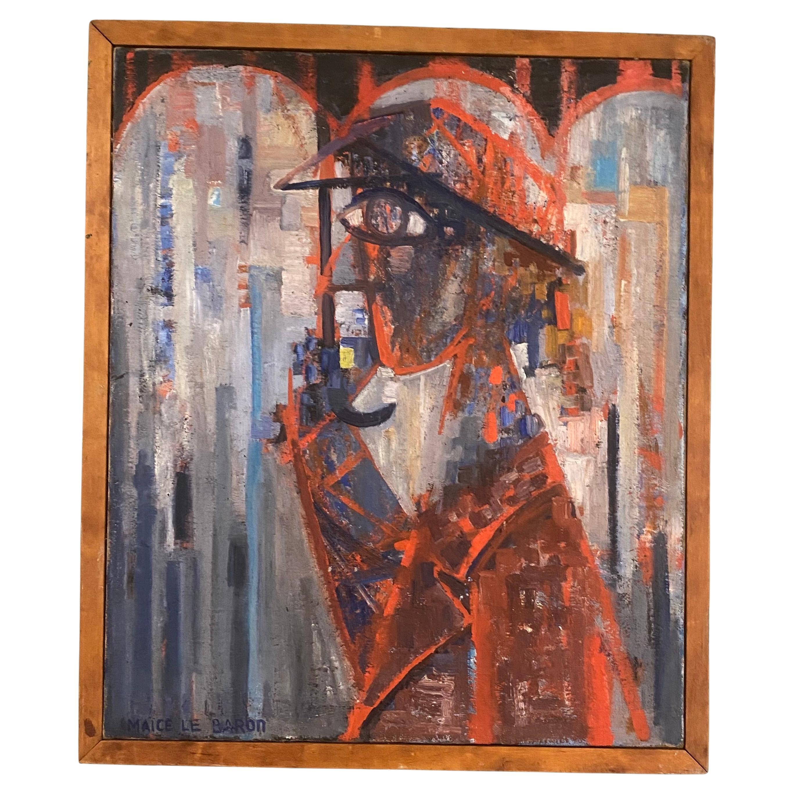 Maïce le Baron - Femme au parapluie 1947
