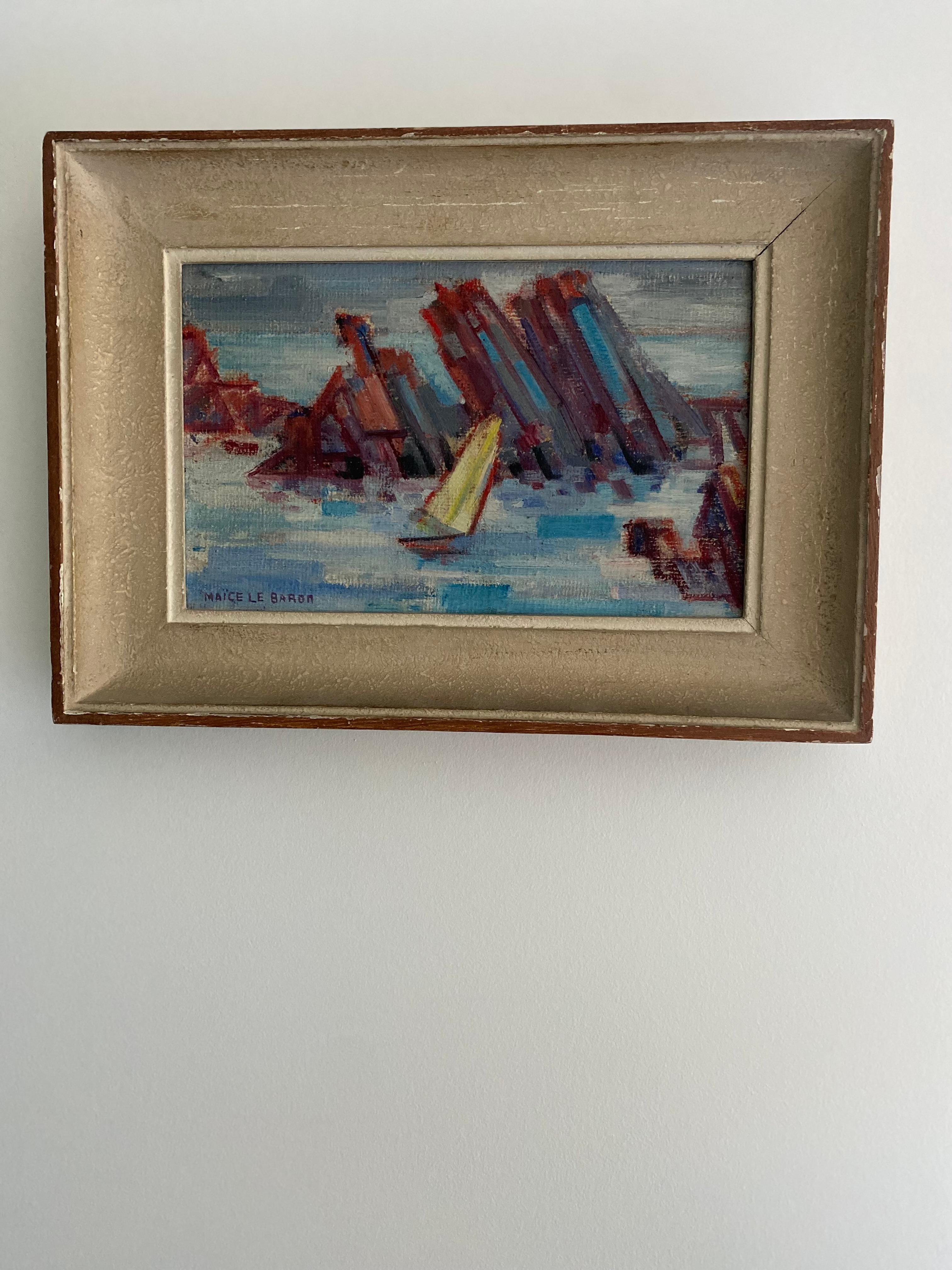 Maïce le Baron - Rochers à Port 1940 (Französisch) im Angebot