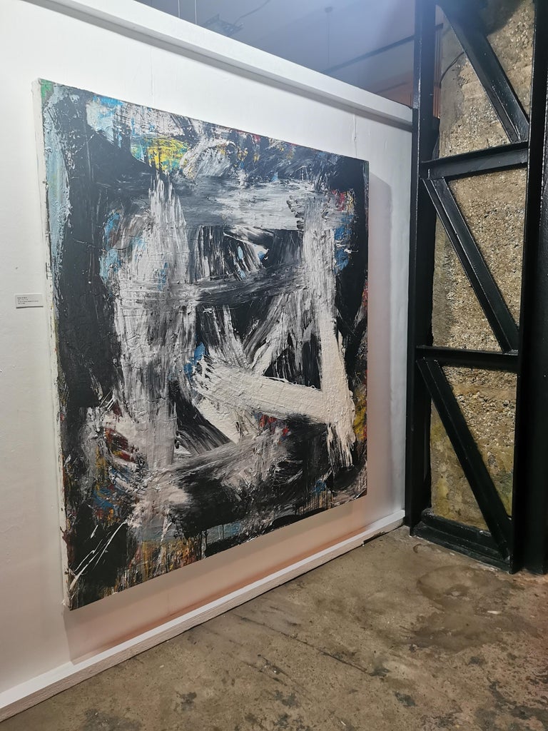 A unique, large scale, expressive artwork, with thick, impasto paint strokes and vivid gel textures. Includes Certificate of Authenticity.