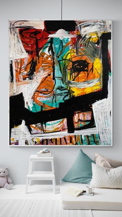 Abstraktes Gemälde aus Acryl ""Contemplation 1"