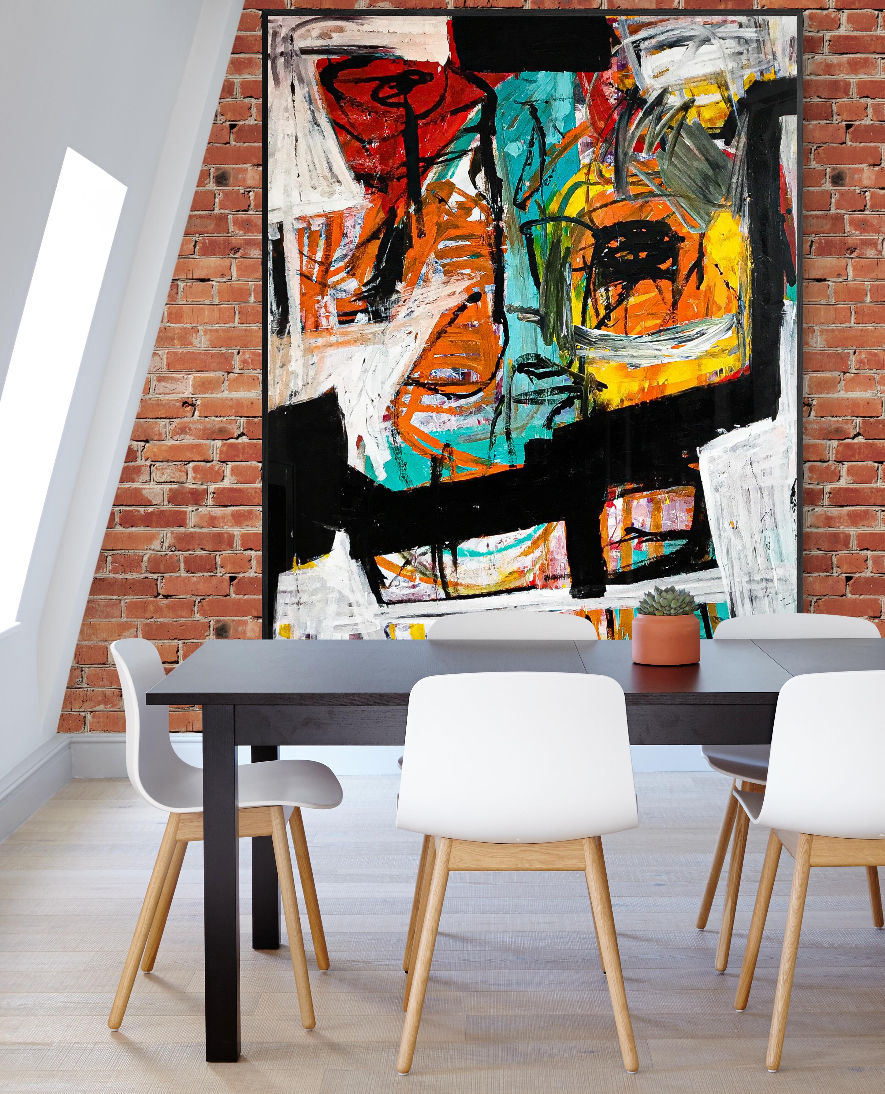 A unique, large scale, expressive artwork, with thick, impasto paint strokes and vivid colours. Includes a Certificate of Authenticity.