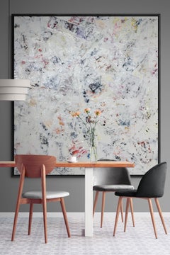 Pintura acrílica abstracta grande "Fragmentos de la mente 6"